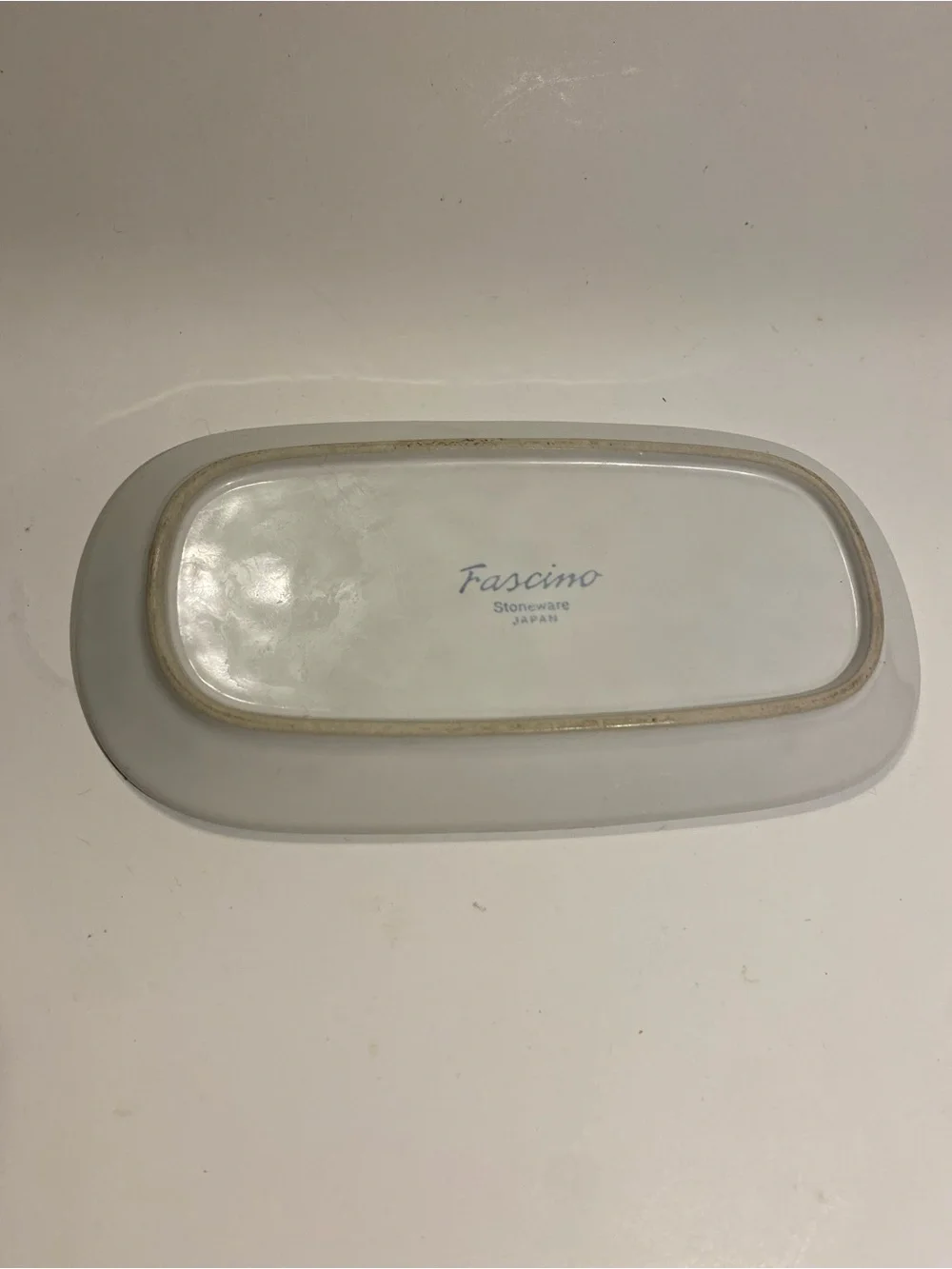 Vintage Fascino by Yamaka Stoneware Covered Butter Dish Hand-Painted Blue Pink